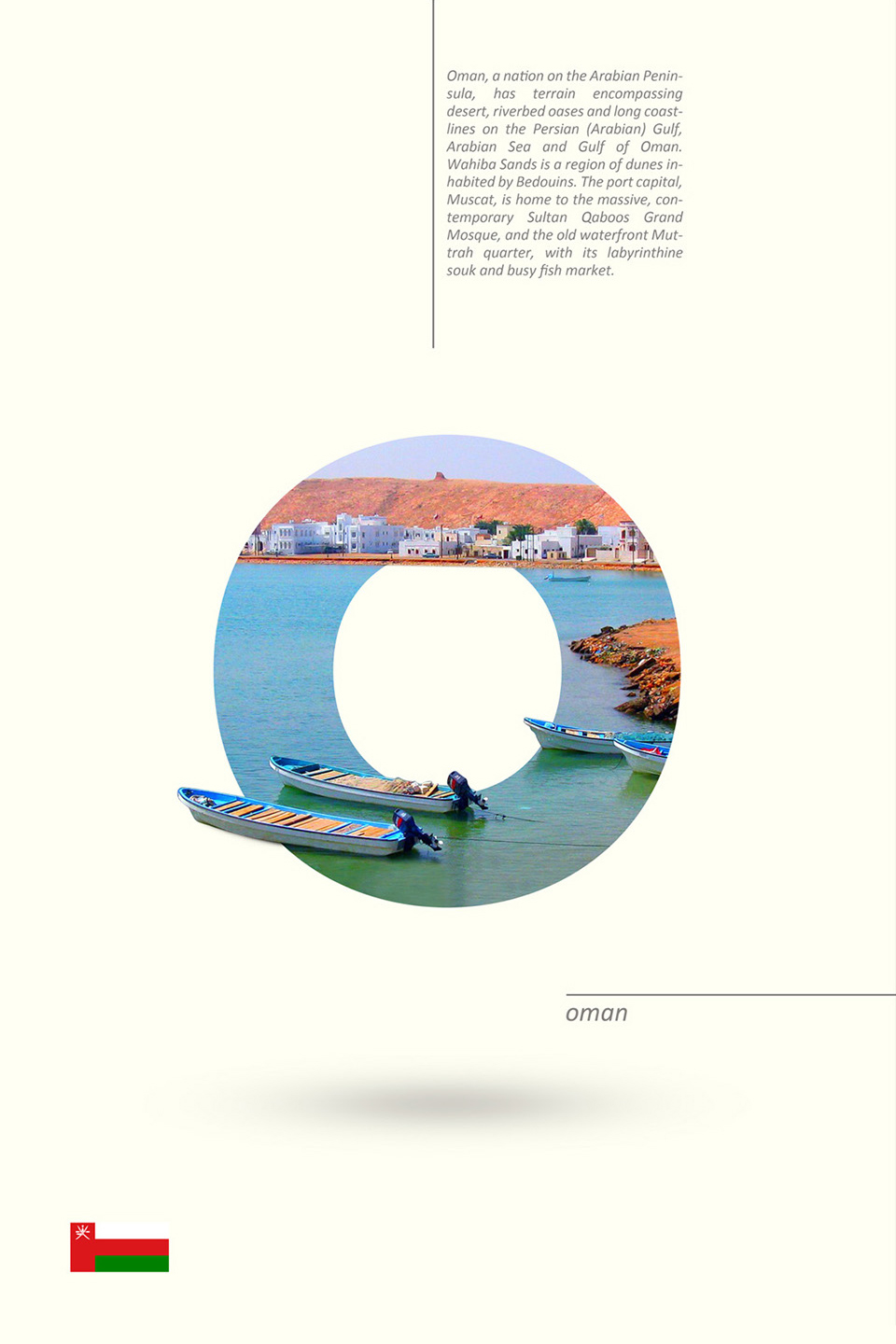 Beautiful Alphabet Series Of Countries And Their Iconic Landmarks - Oman