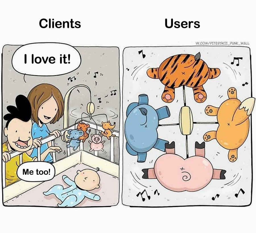 Clients vs Users: Baby Toy