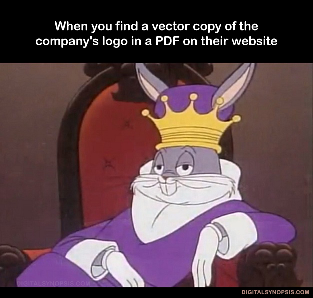 When you find a vector copy of the company's logo in a PDF on their website