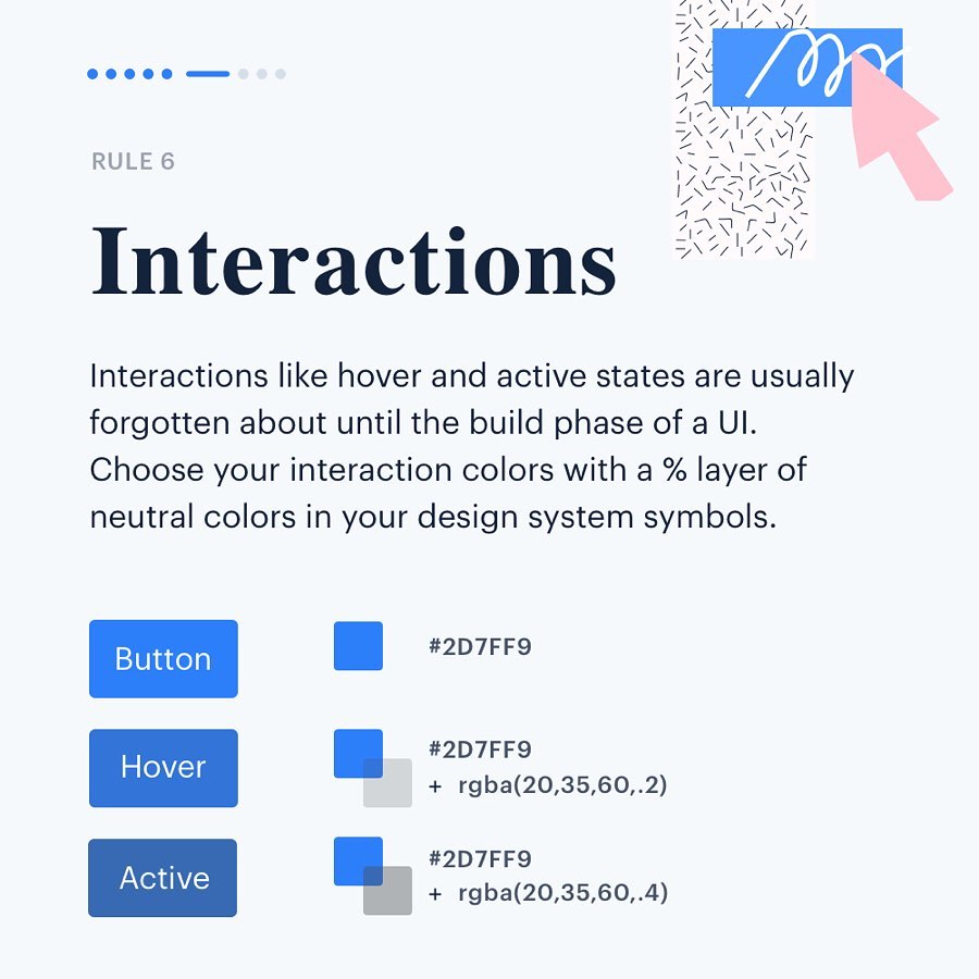 Color Rules for UI Design - Interactions