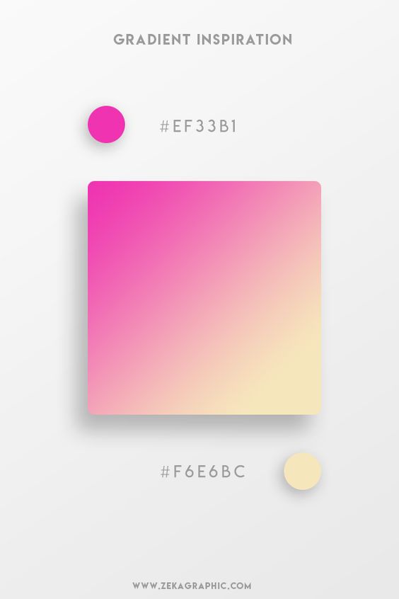 Beautiful Gradient Color Palettes - Pink & Yellow