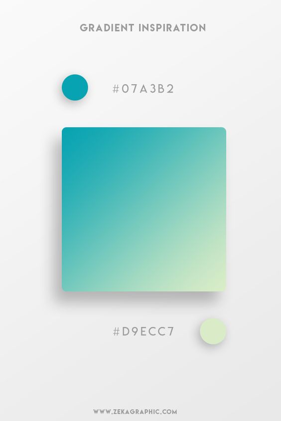 Beautiful Gradient Color Palettes - Teal & Green