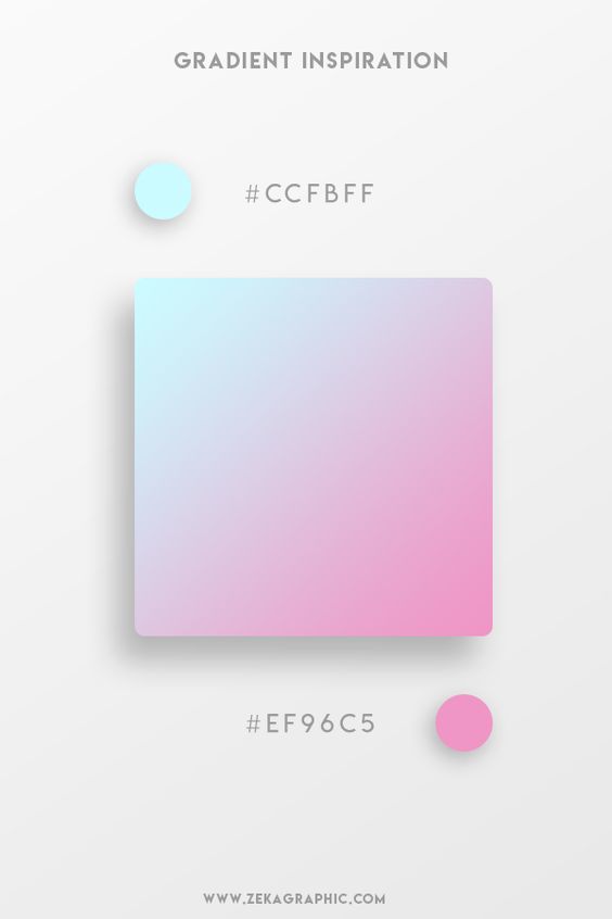 Beautiful Gradient Color Palettes - Blue & Pink