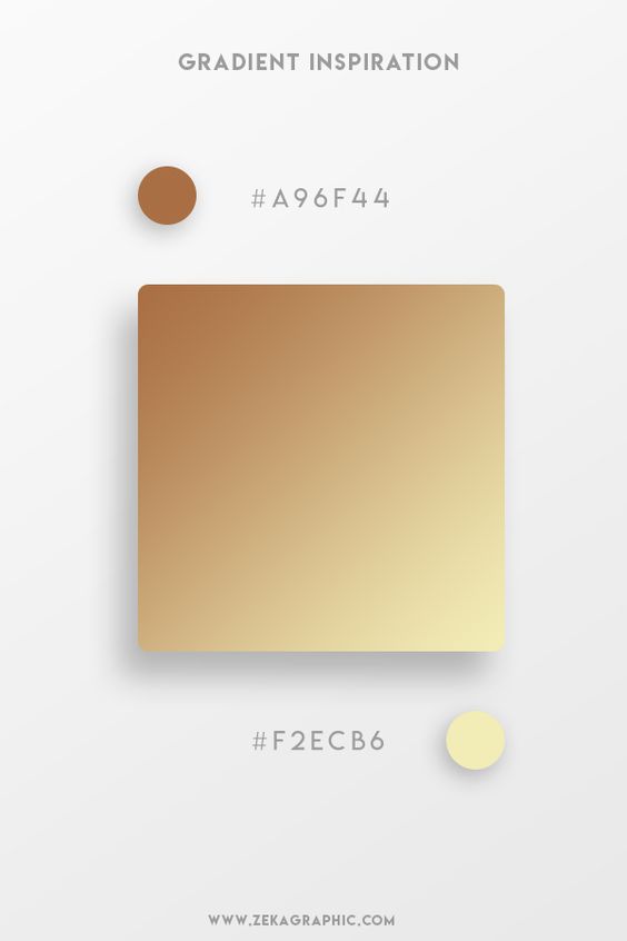 Beautiful Gradient Color Palettes - Brown & Gold