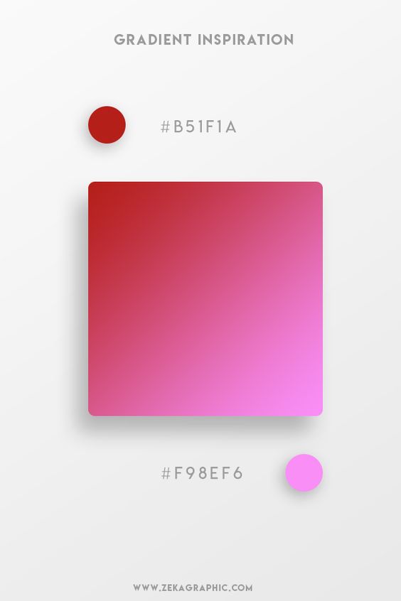 Beautiful Gradient Color Palettes - Maroon & Pink