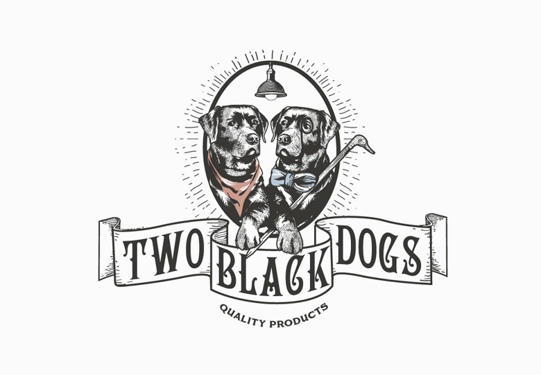 Logo color combinations - Black and white with accents