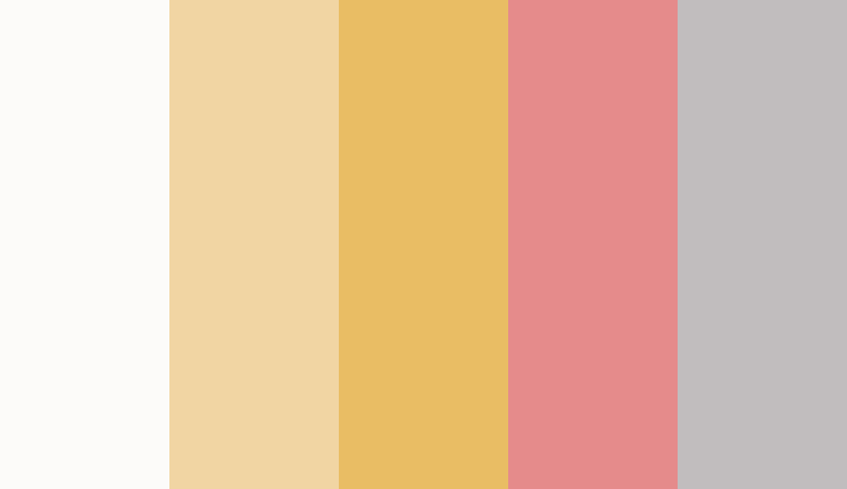 Logo color combinations - Blush pink, grey, and yellow