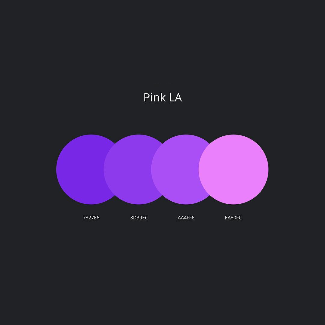 Color schemes, palettes, combinations - Purple, pink
