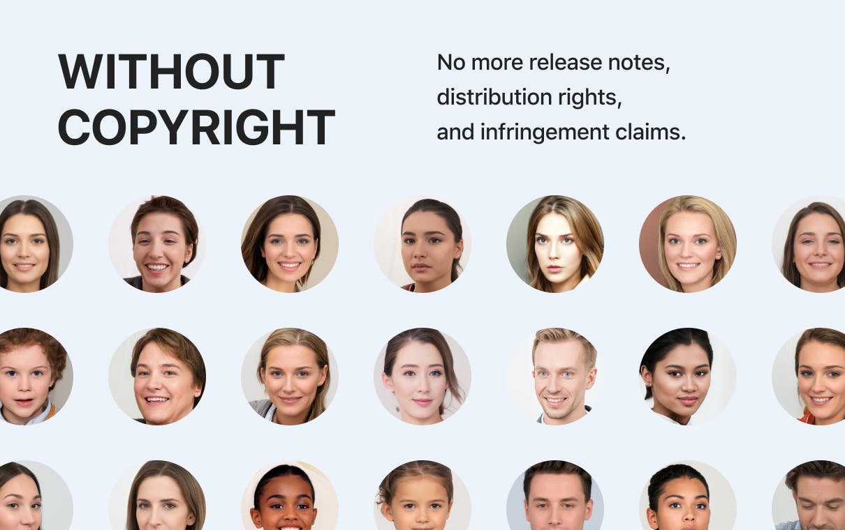 Without copyright - No more release notes, distribution rights, and infringement claims.