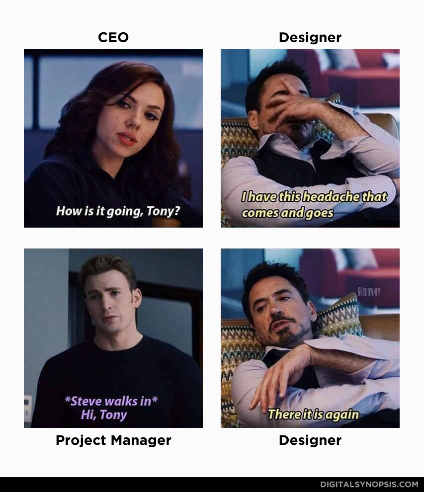Designer - I have a headache that comes and goes (Project Manager)