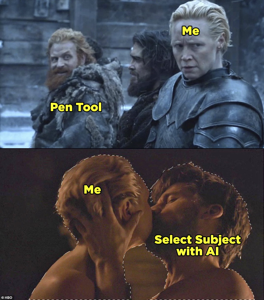 Me with Pen Tool vs. AI Select Subject 