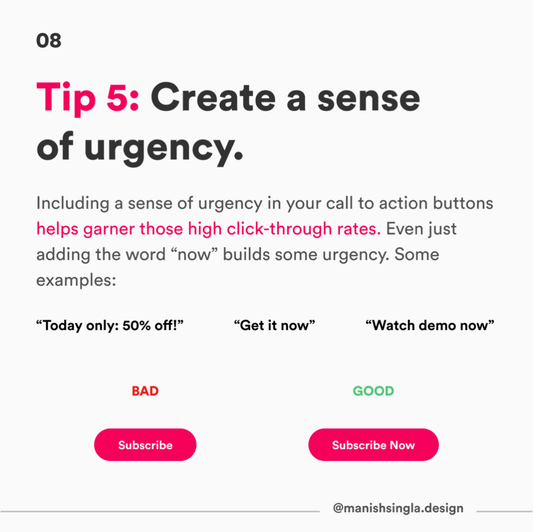 Tip 5: Create a sense of urgency
