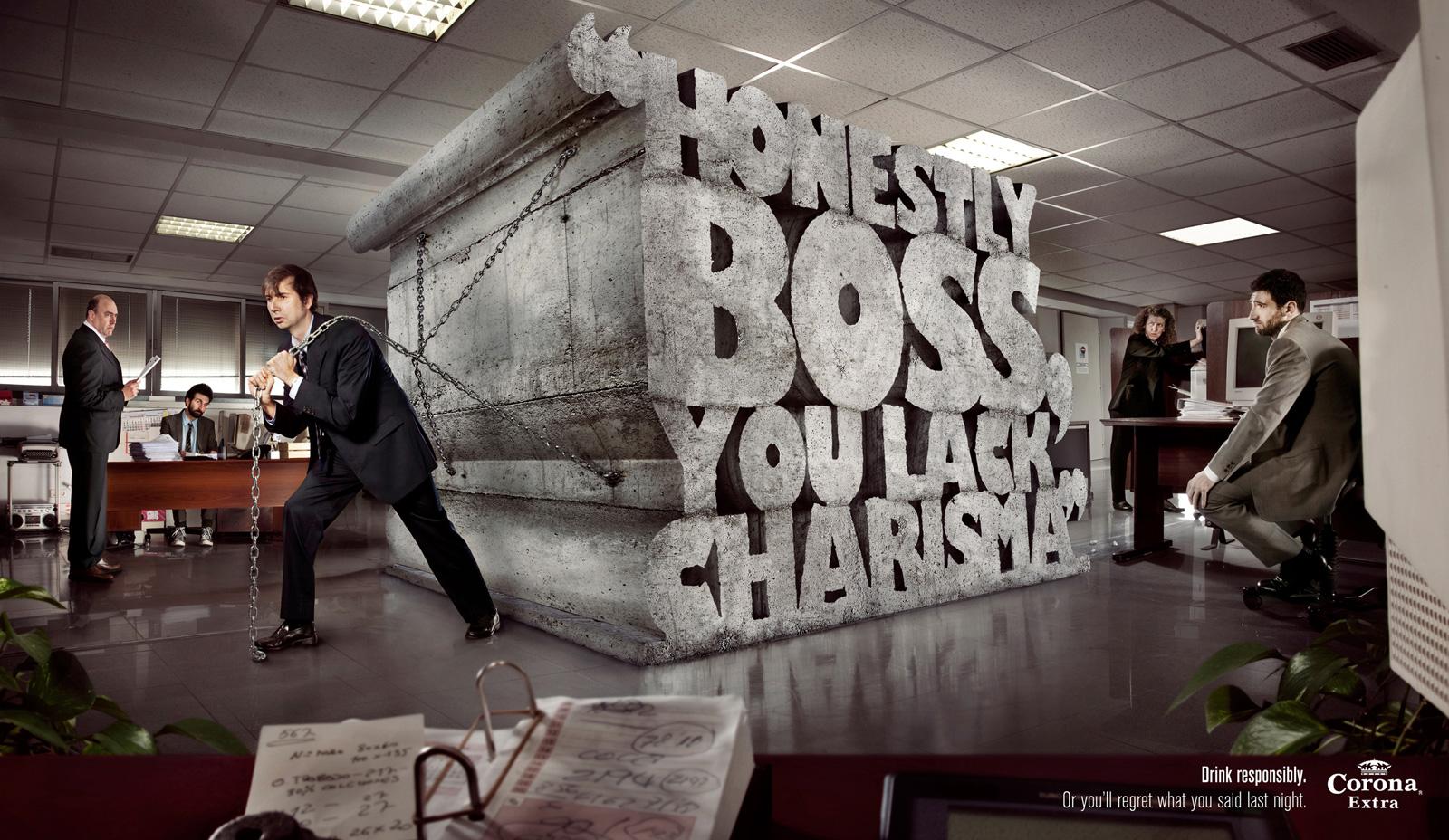 Creative Typography Ads - Corona Extra: Boss