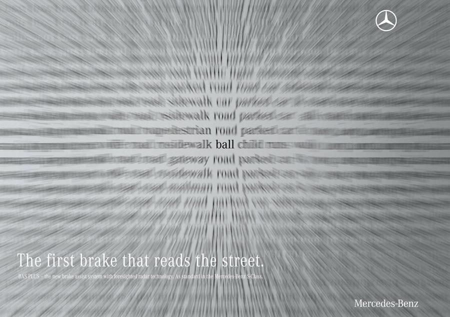 Creative Typography Ads - Mercedes-Benz: Read the street