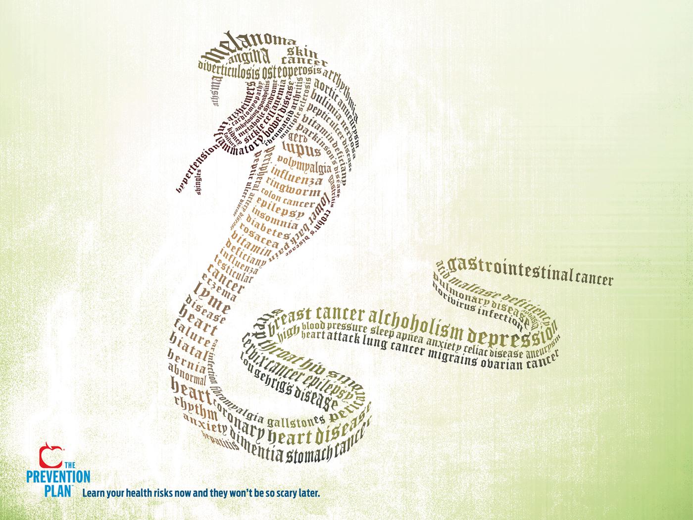 Creative Typography Ads - US Preventive Medicine / The Prevention Plan: Cobra