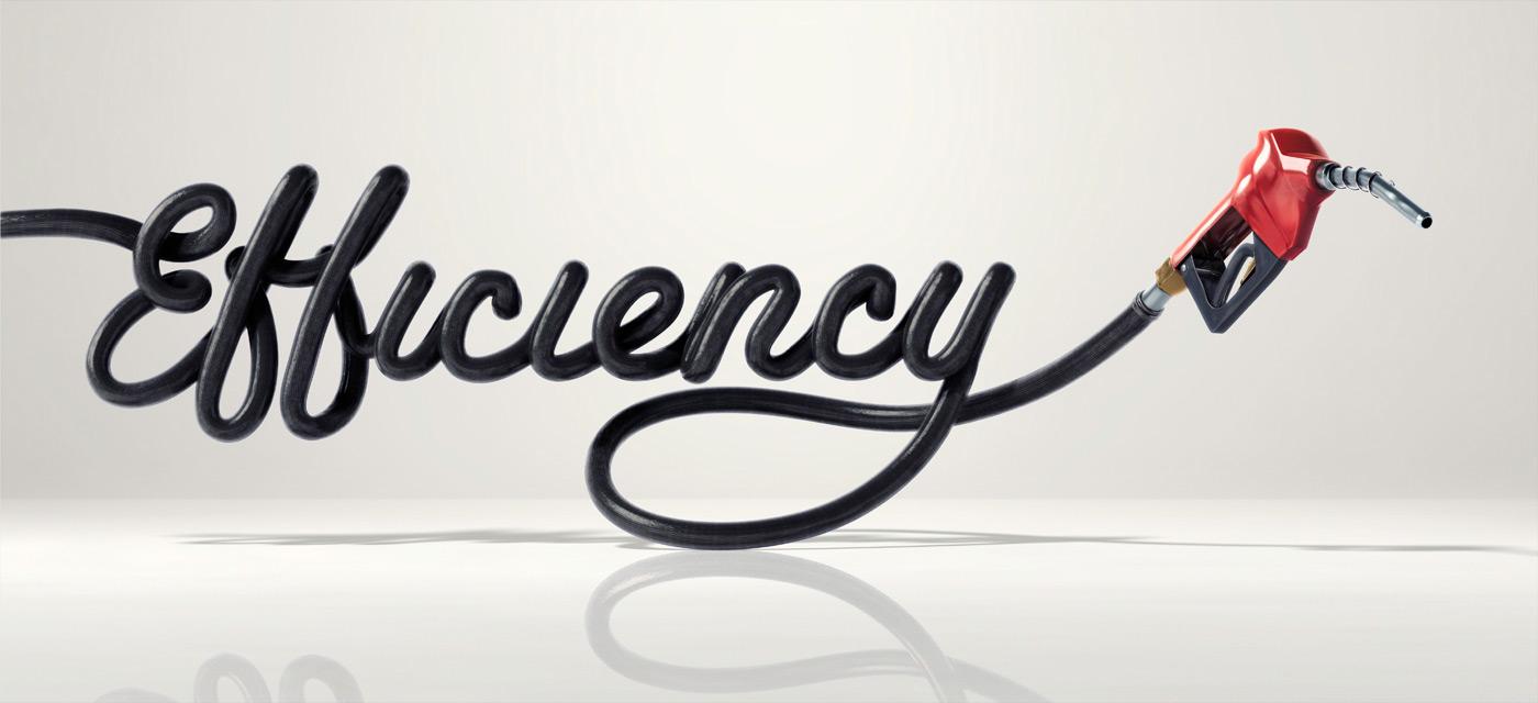 Creative Typography Ads - Toyota: Efficiency