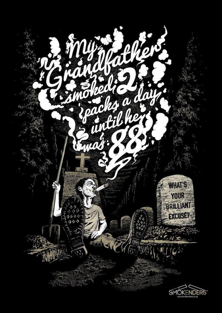 Creative Typography Ads - Smokenders: Cemetery