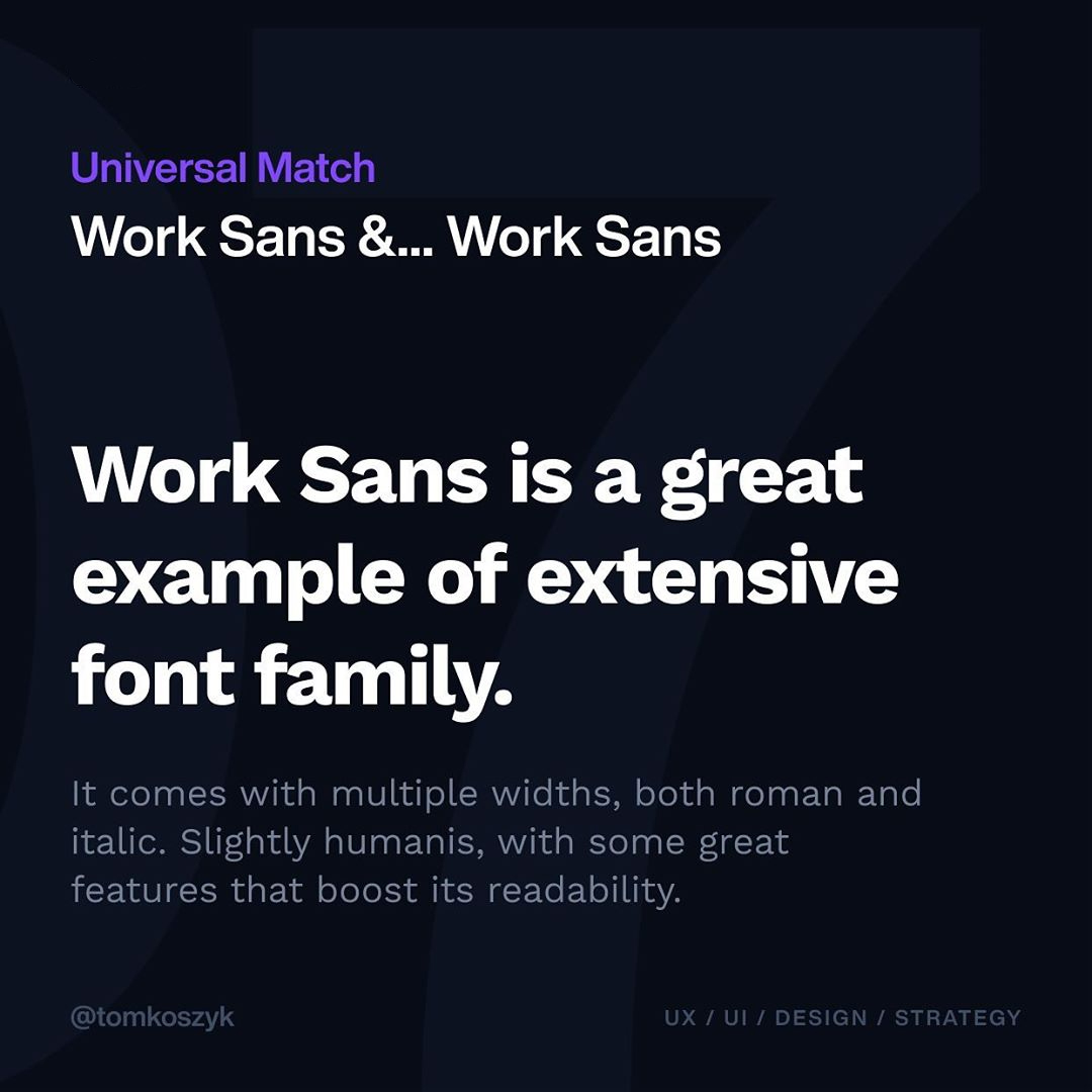 Best Google Font Combinations - Work Sans & Work Sans