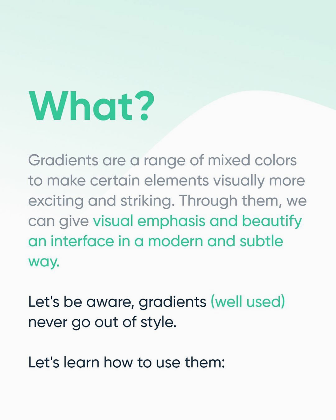 How to create better gradients - What are gradients?