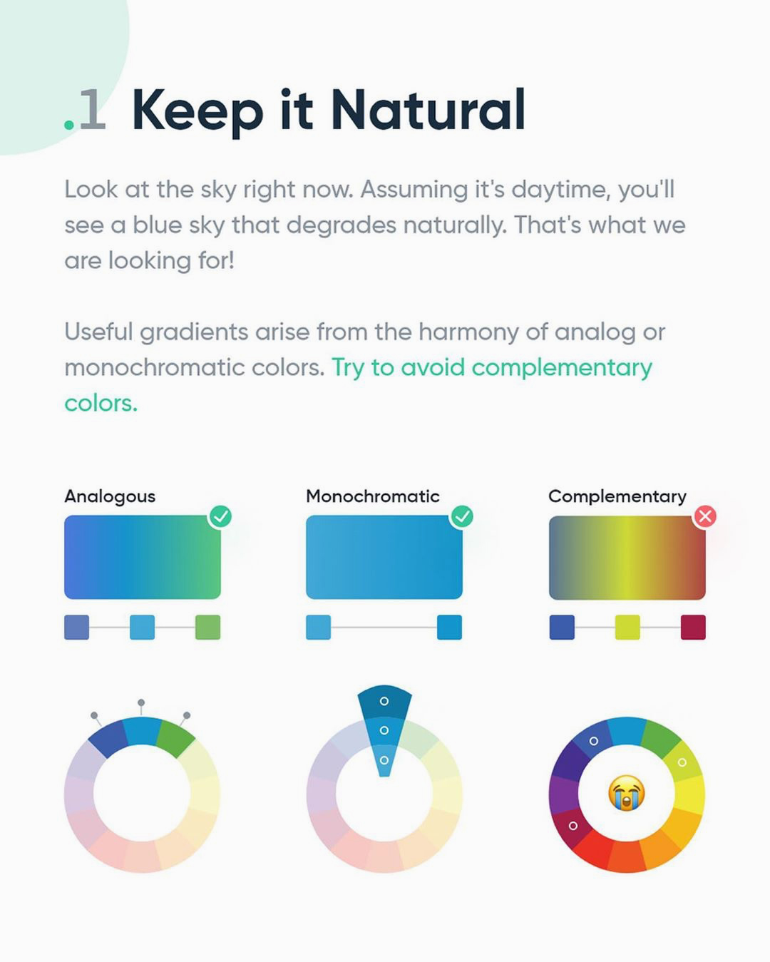 How to create better gradients - Keep it natural