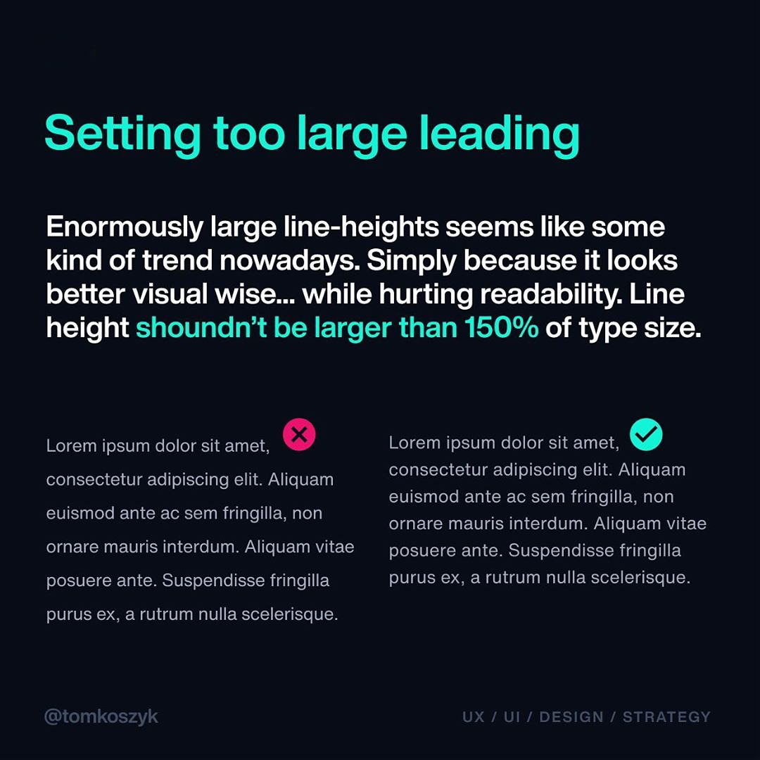 Typography / Typesetting mistakes - Setting too large leading