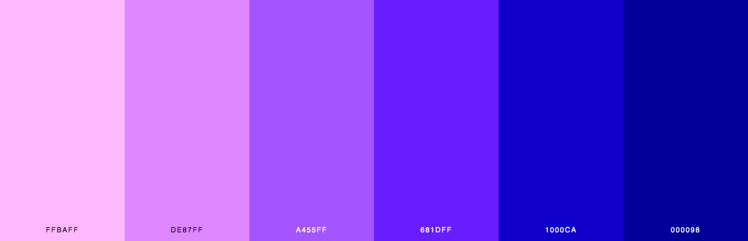 Pink, Purple, Blue Color Scheme & Palette
