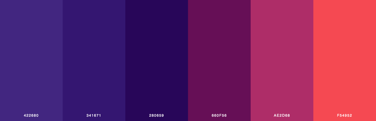 Blue, Purple, Red Color Scheme & Palette