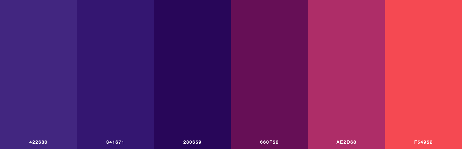 blue violet color palette