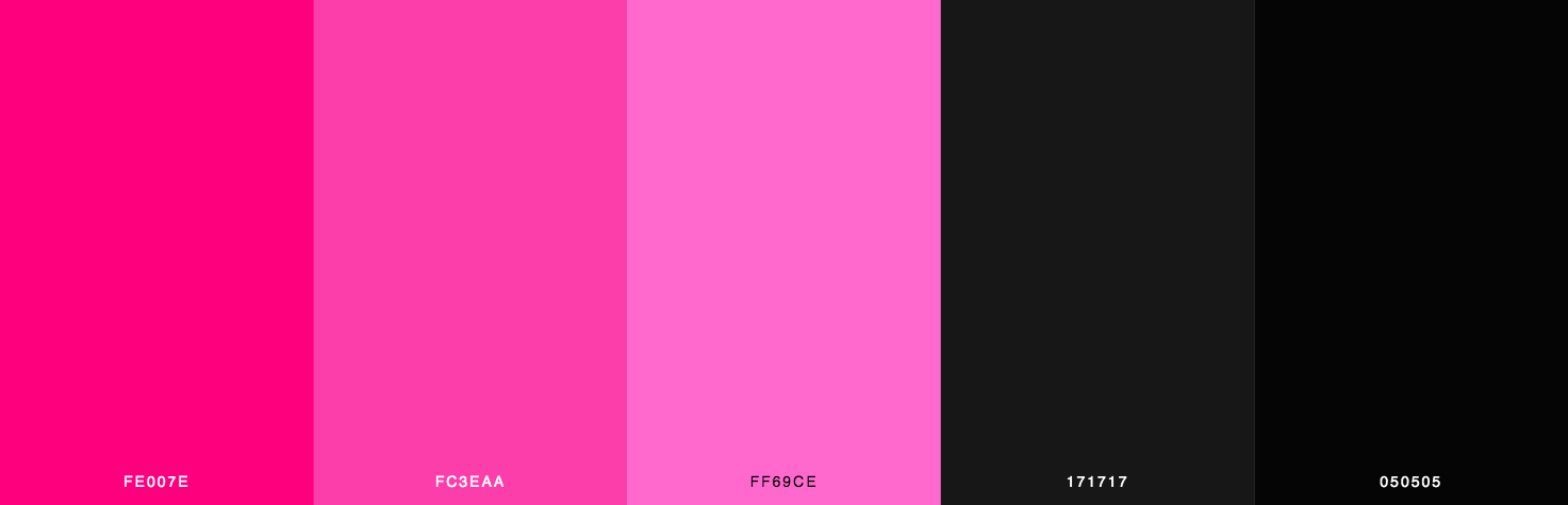 Pink, Black Color Scheme & Palette