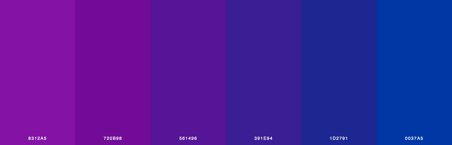 Purple, Blue Color Scheme & Palette