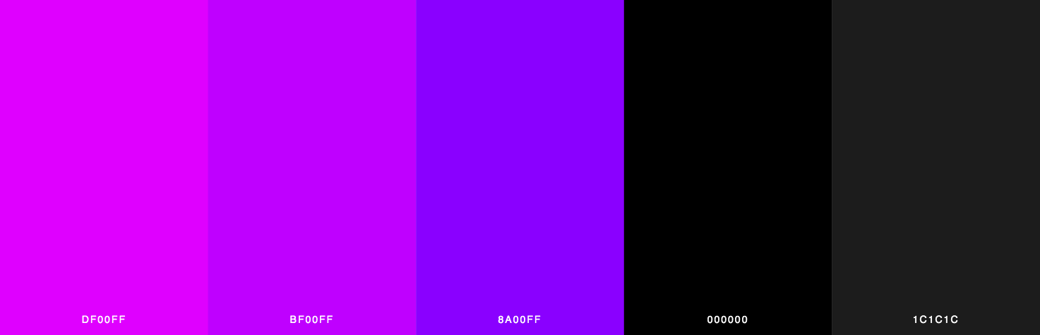 Pink, Purple, Black Color Scheme & Palette