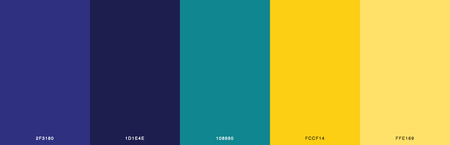 Blue, Green, Yellow Color Scheme & Palette