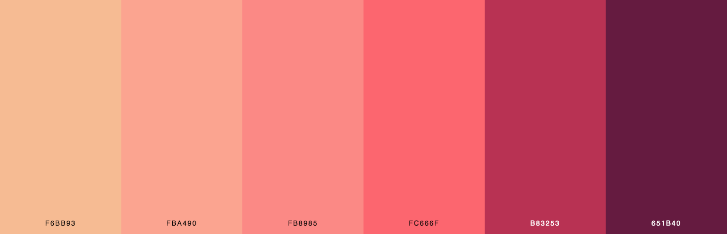 red pink color scheme