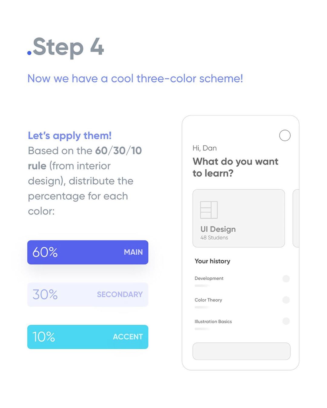 How To Apply Color To Your UI Design - Step 4