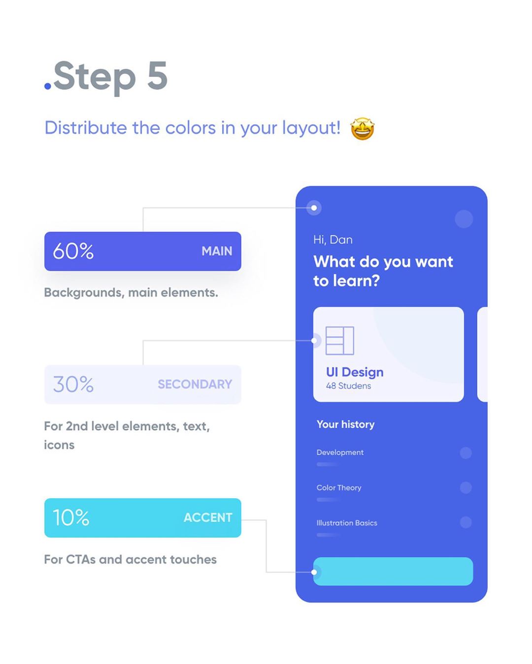 How To Apply Color To Your UI Design - Step 5