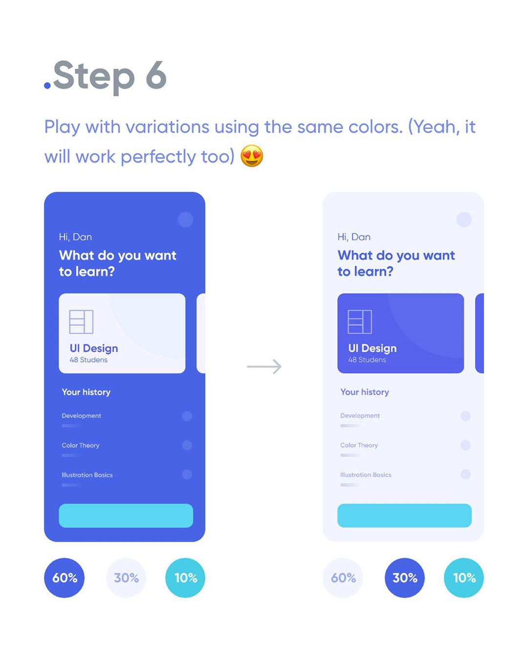 How To Apply Color To Your UI Design - Step 6
