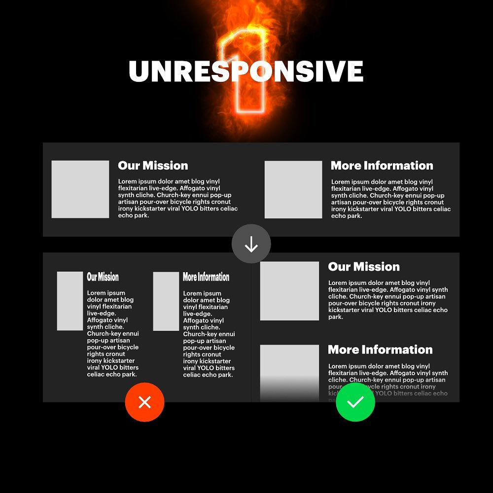 7 Deadly Graphic Design Sins - Unresponsive