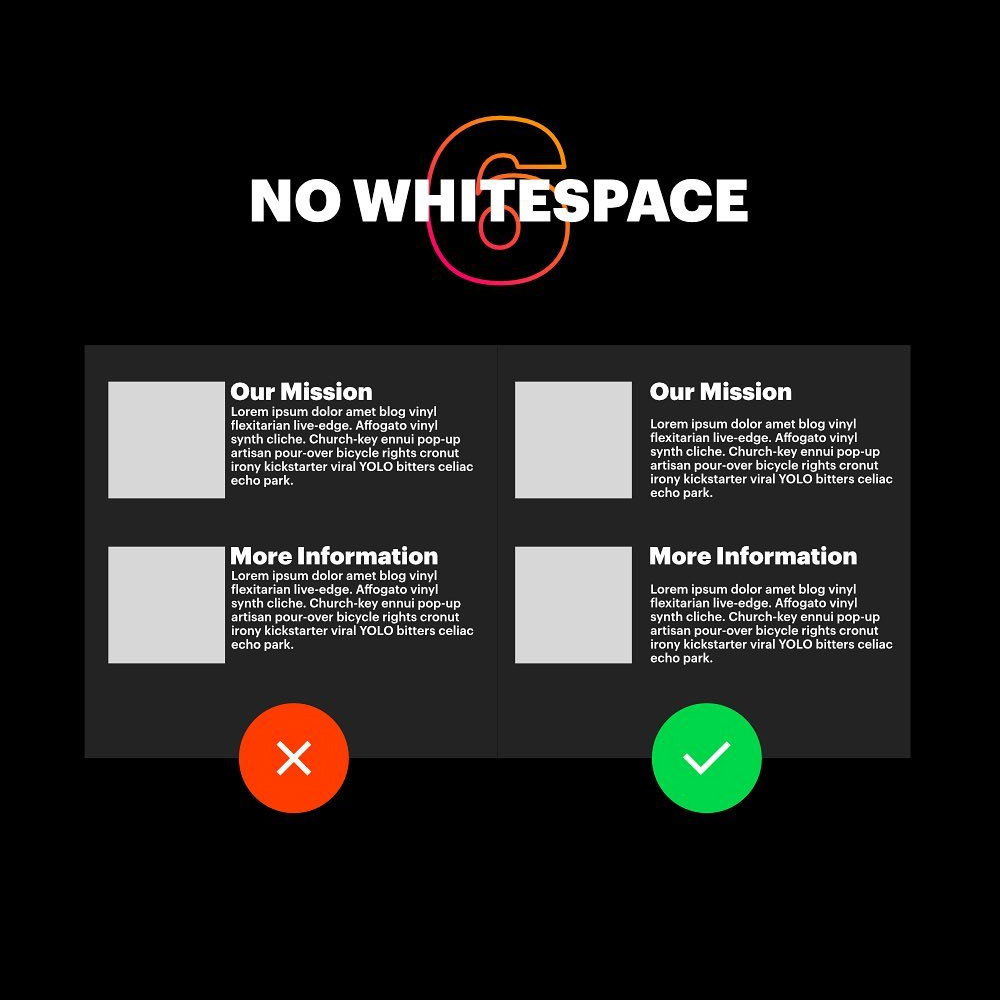 7 Deadly Graphic Design Sins - No White Space