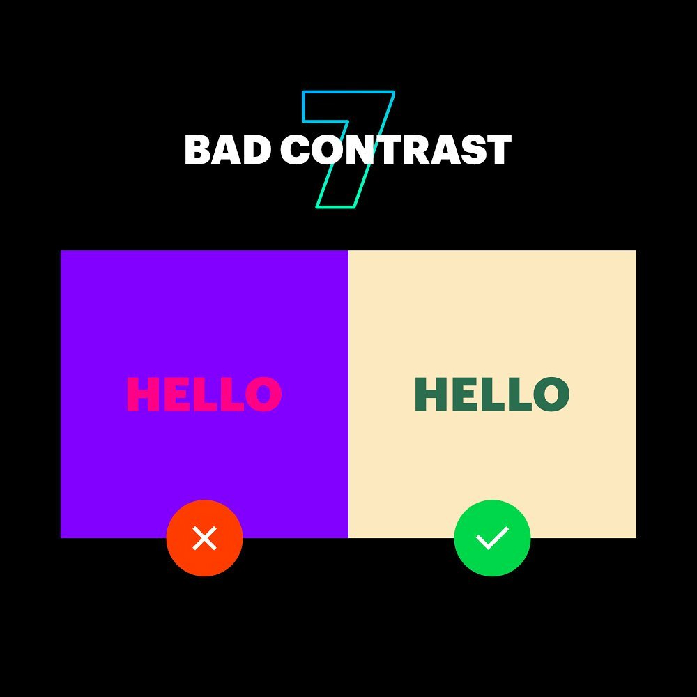 7 Deadly Graphic Design Sins - Bad Contrast