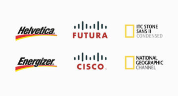 Graphic designer replaces wordmarks in famous logos with the fonts they use, featuring Energizer, Cisco, and National Geographic.