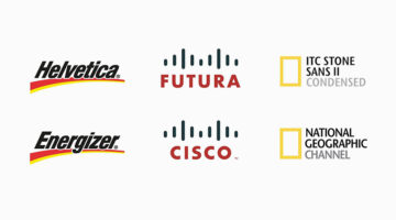 Graphic designer replaces wordmarks in famous logos with the fonts they use, featuring Energizer, Cisco, and National Geographic.