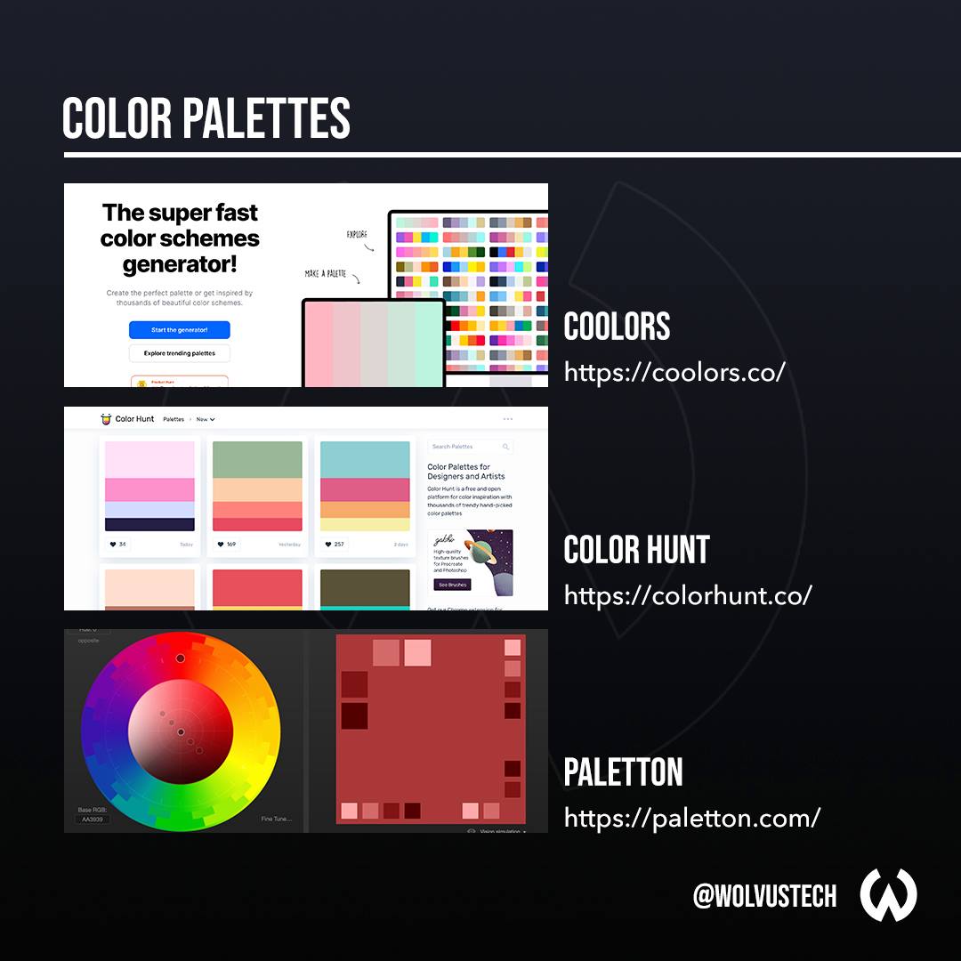 Useful design websites for color palettes