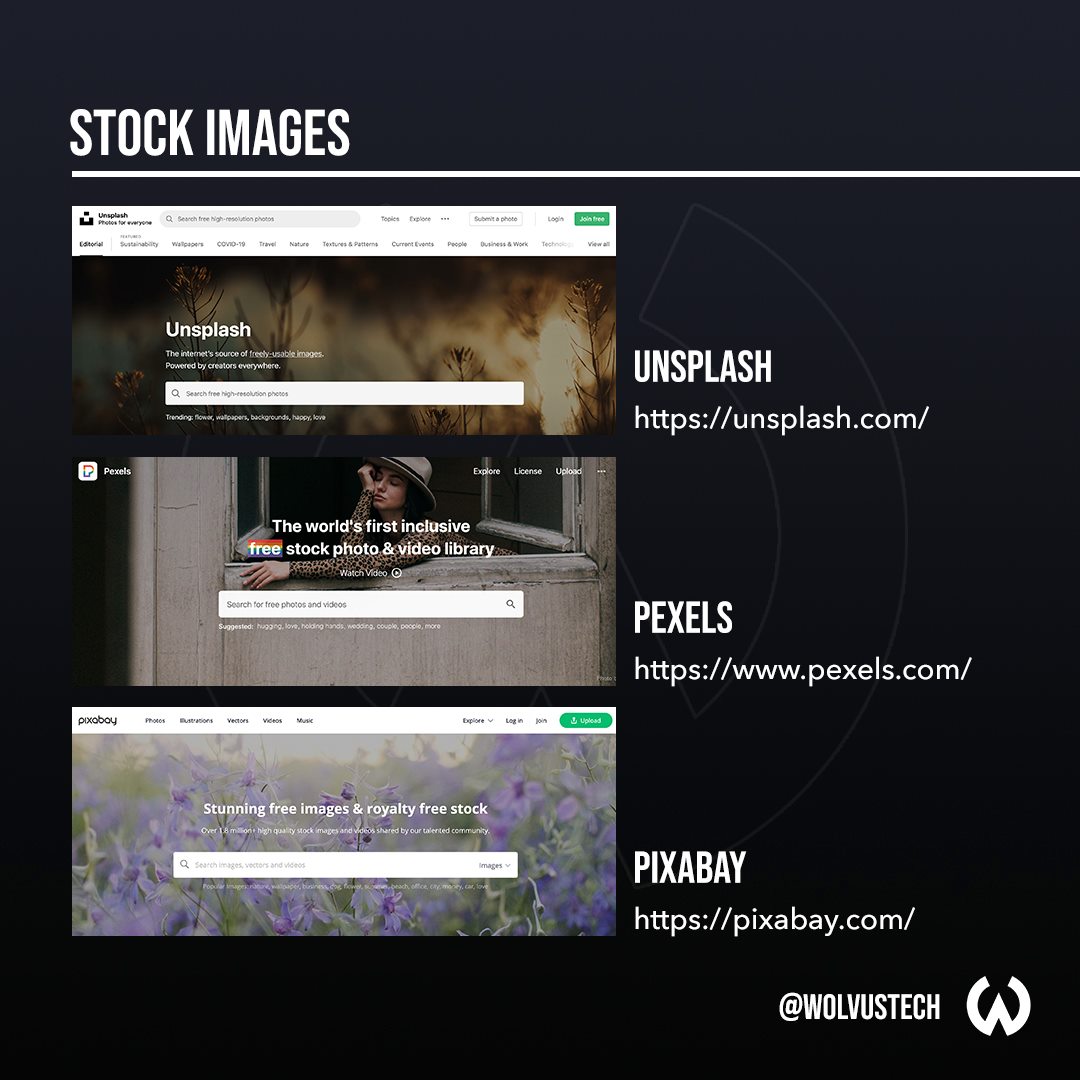 Useful design websites for stock images