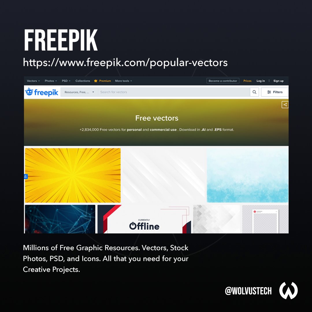 Top sites for free vector assets - FreePik.com