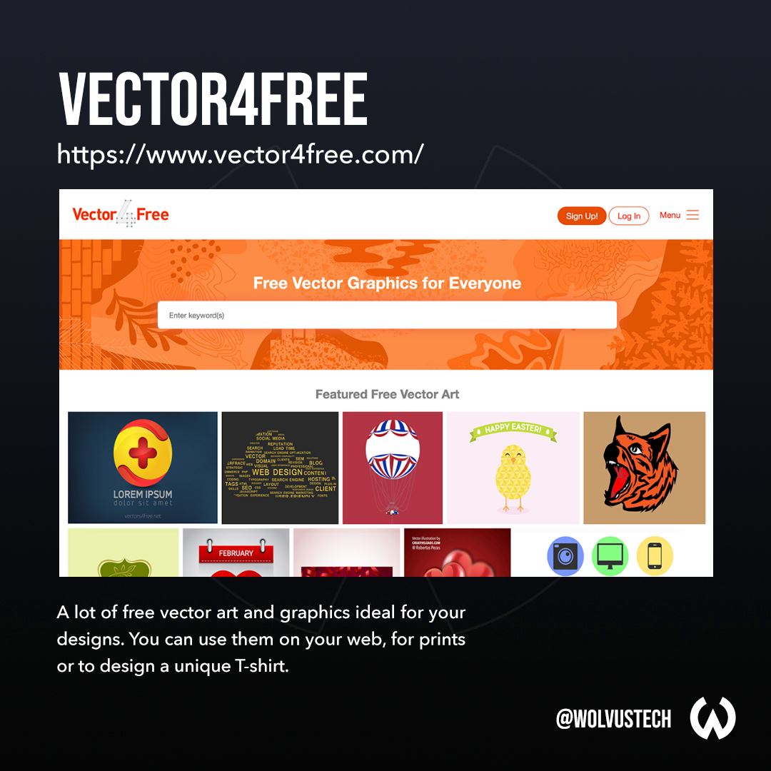Top sites for free vector assets - Vector4free.com
