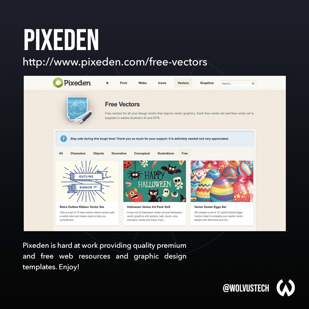 Top sites for free vector assets - Pixeden.com