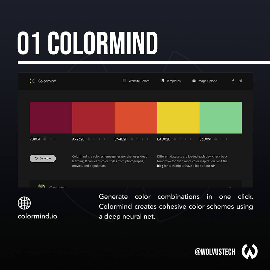 Useful AI tools for designers - Colormind.io