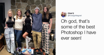 Guy Uses Photoshop To Remove His Ex-Wife From A Family Pic, Internet Is Amazed By His Skills