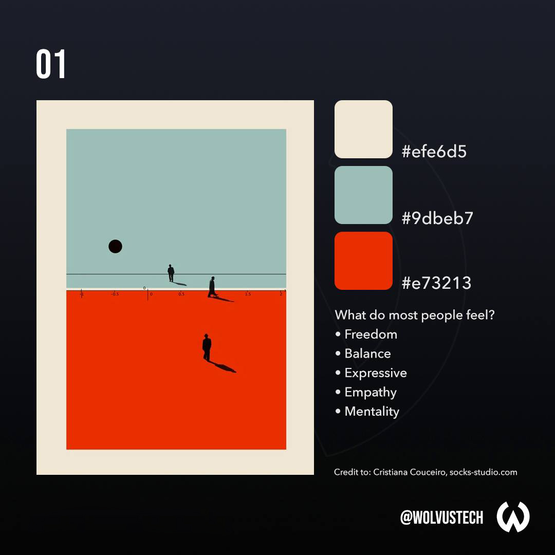 Colour schemes with only 2 colours in palette