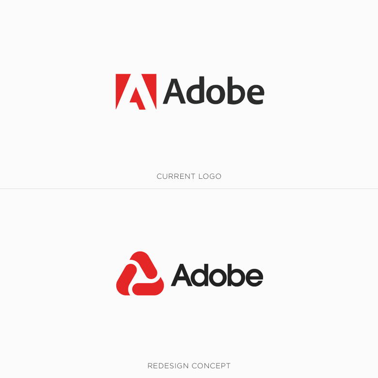 Famous logos redesigned & rebranded concepts - Adobe